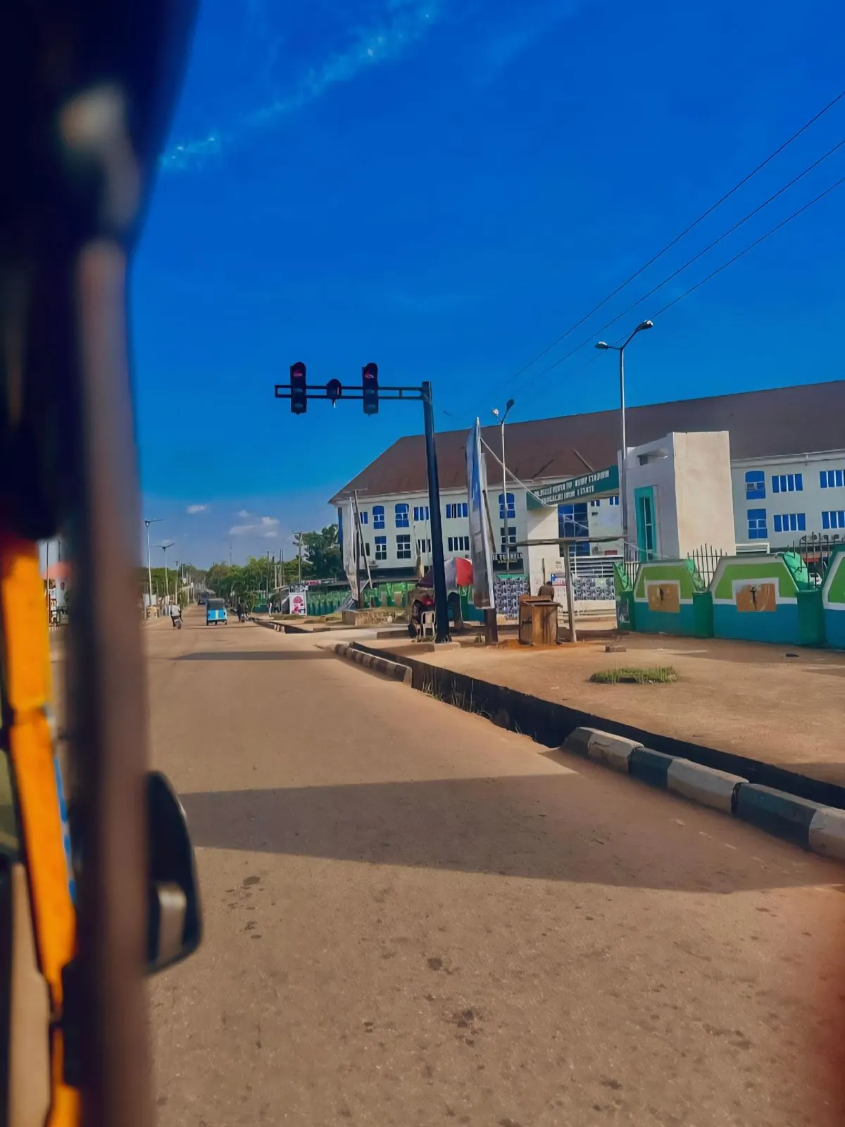 Ebonyi State traffic light against blue sky
