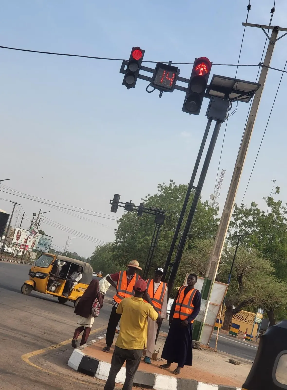 Adamawa State traffic light installation team